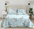Blue Botanical Lattice Quilt Cover Set