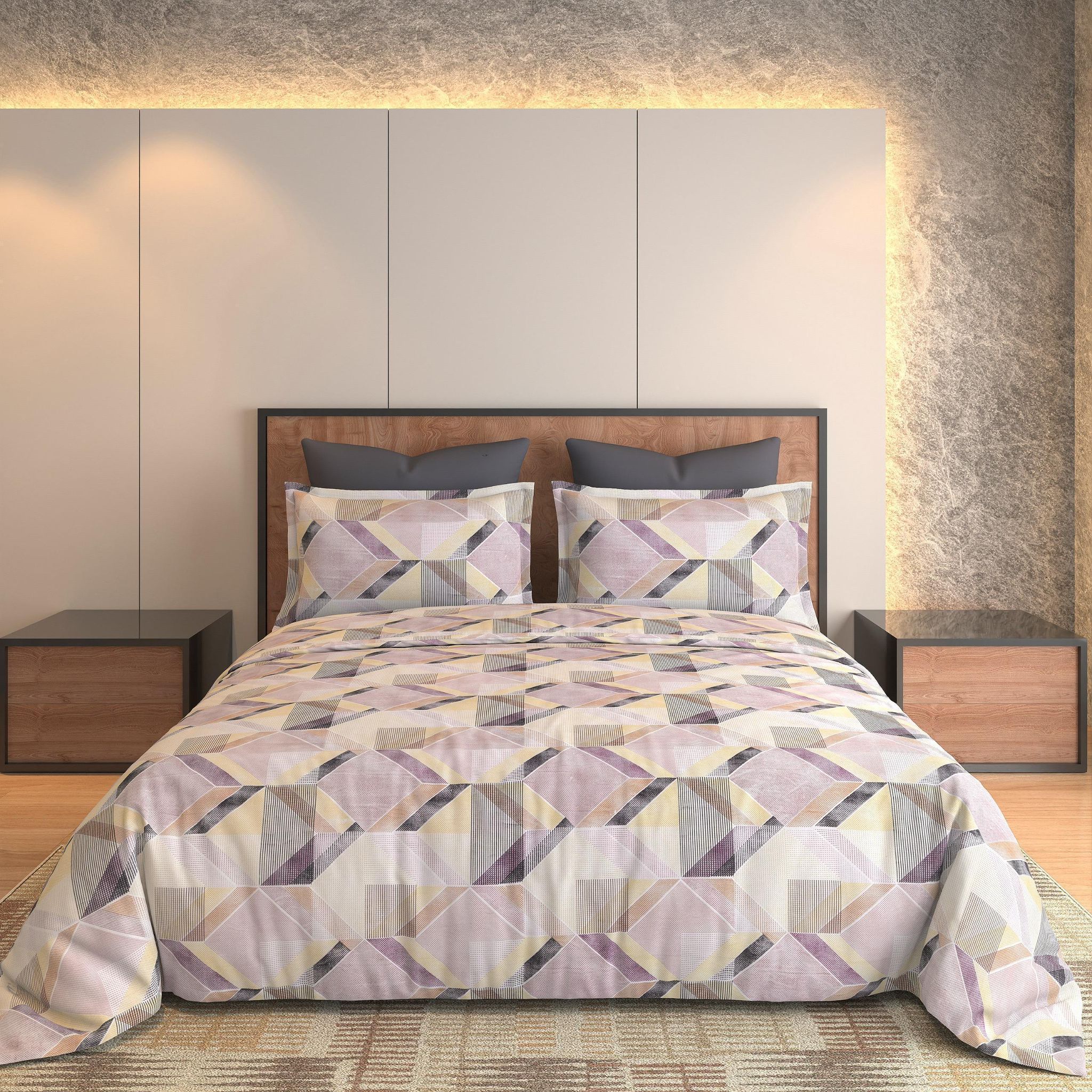 Abstract Mosaic Bedsheet Set
