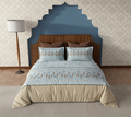 Luxe Blue Floral Bedsheet Set