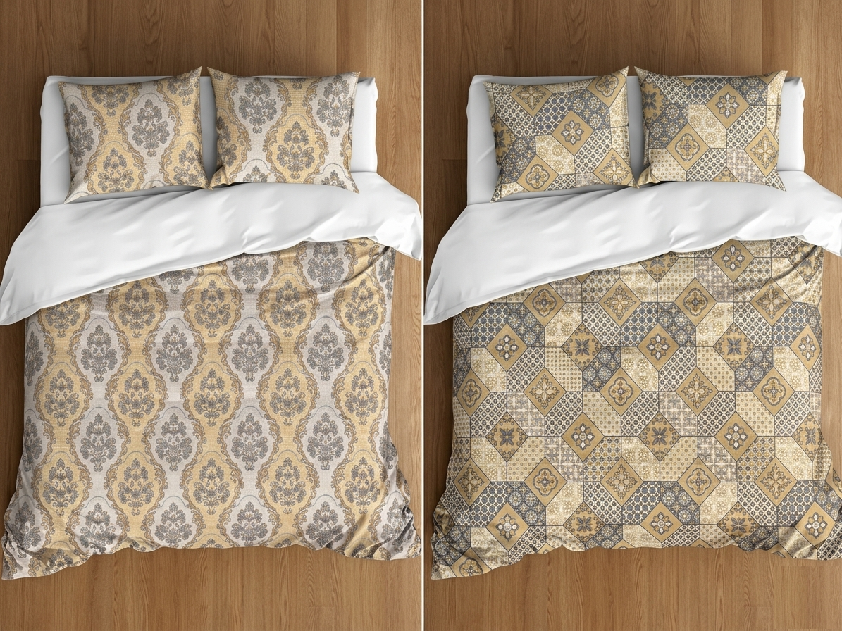 Golden Jaipuri Damask Bedsheet Set