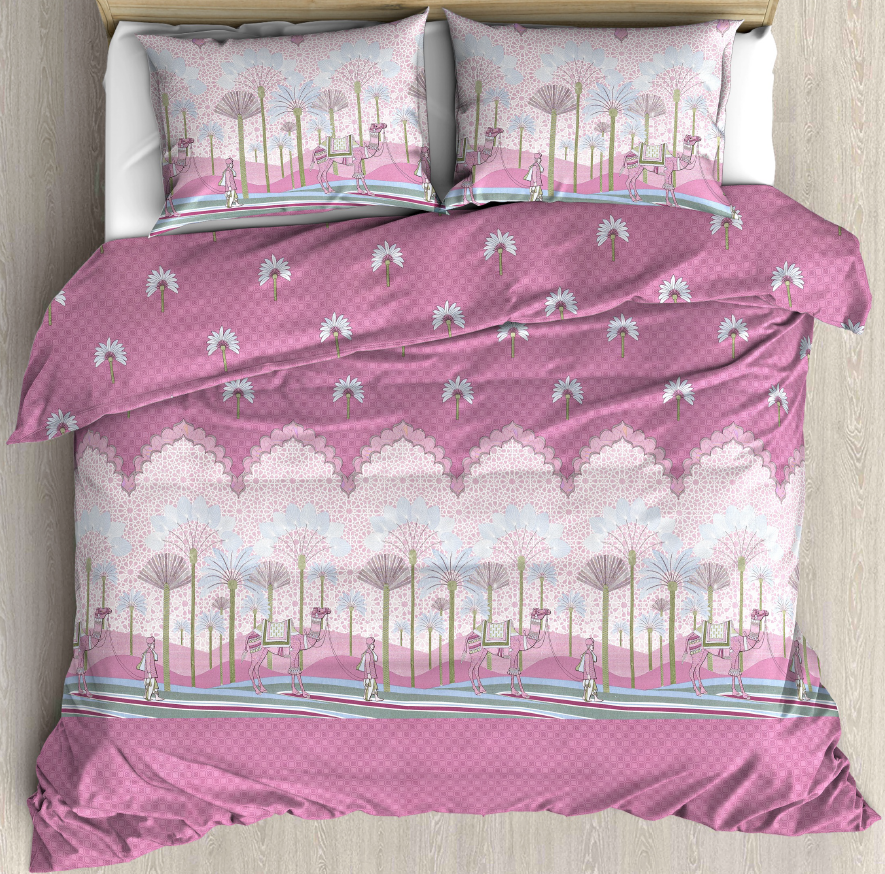 Royal Pink Dunes Bedsheet Set