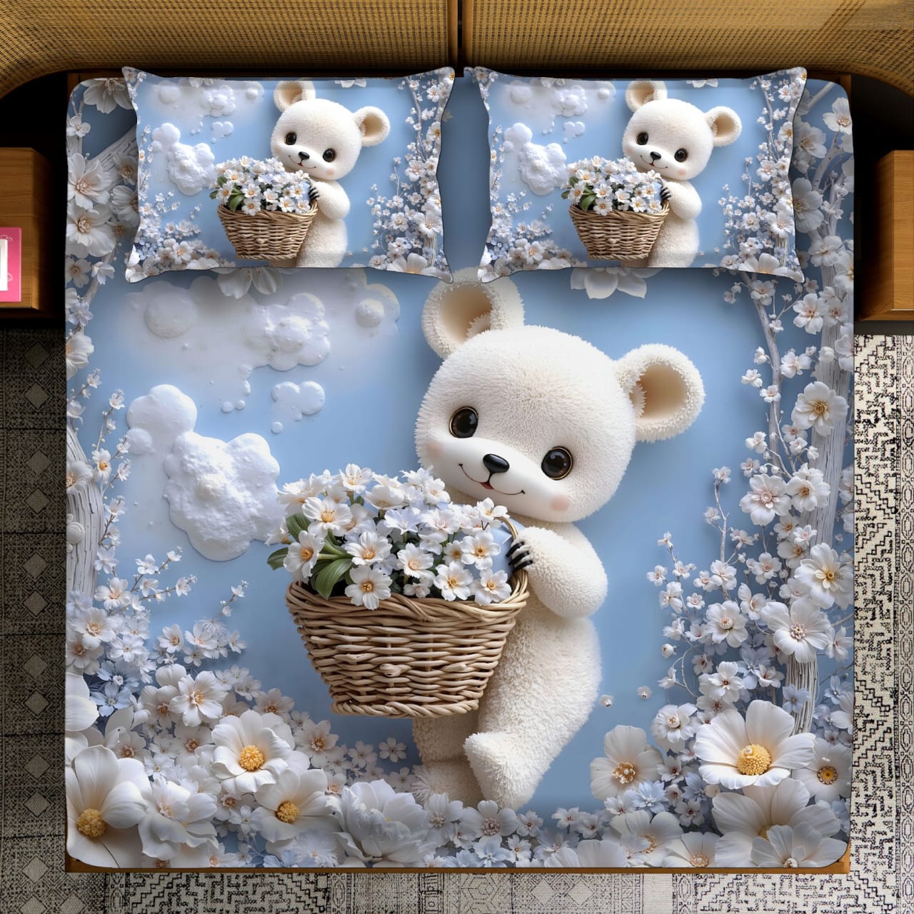 Little Florist Bear Bedsheet Set